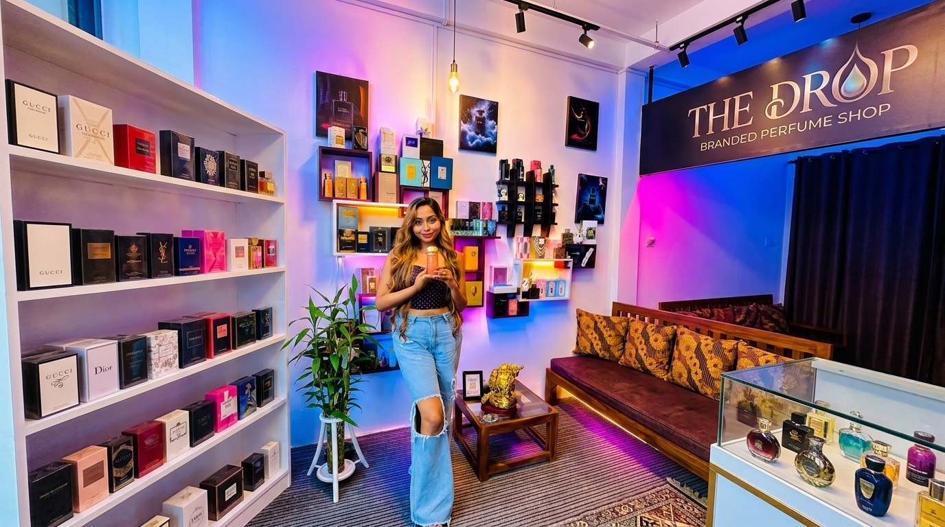 The Drop perfume store interior in Matara